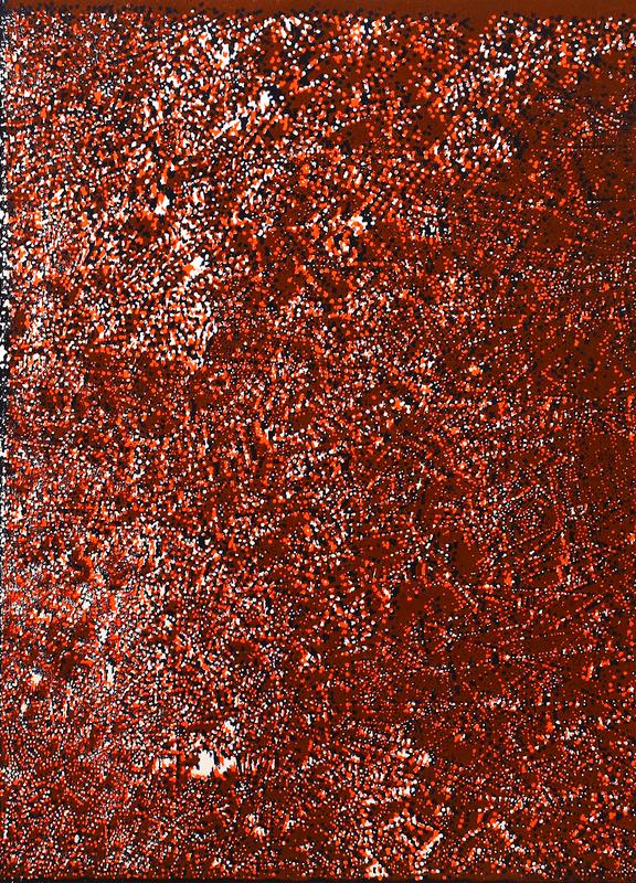Nocturne rousse II, I_I, xylographie, 79x57 cm, 2020